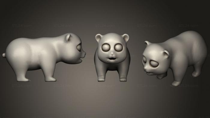 Игрушки (Мультяшная панда, TOYS_0476) 3D модель для ЧПУ станка